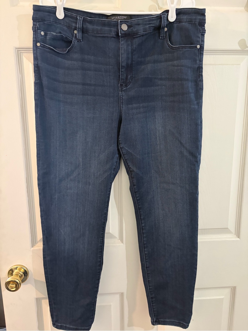 Liverpool Los Angeles Women’s Pull-On Skinny Jeans Dark Wash Size 16/33